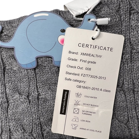 Cozy Newborn Baby Swaddle Blanket Unisex Infant Wrap Soft 0-6month Cable Knit - Picture 4 of 7